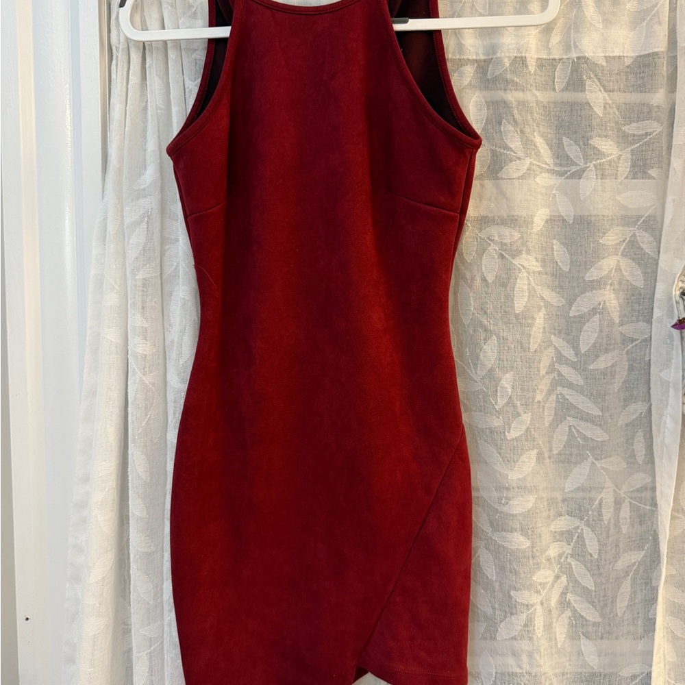 Windsor Red Halter Bodycon Mini Dress
